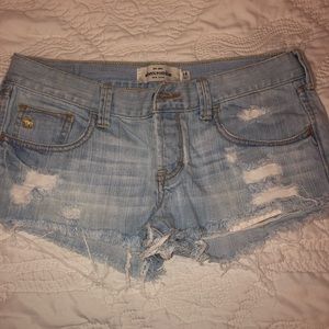 Abercrombie Kids Distressed Denim Shorts